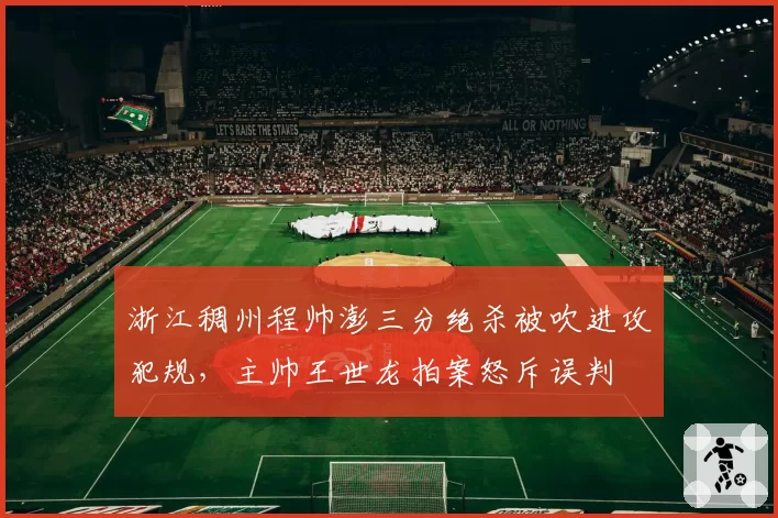 浙江稠州程帅澎三分绝杀被吹进攻犯规，主帅王世龙拍案怒斥误判